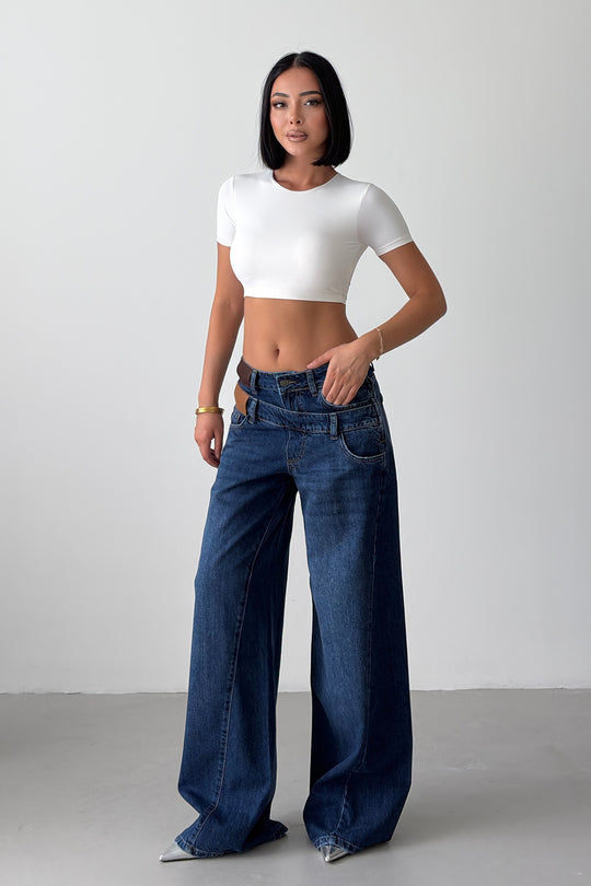 Routines Double Waist Detail Jeans - Blue 2013