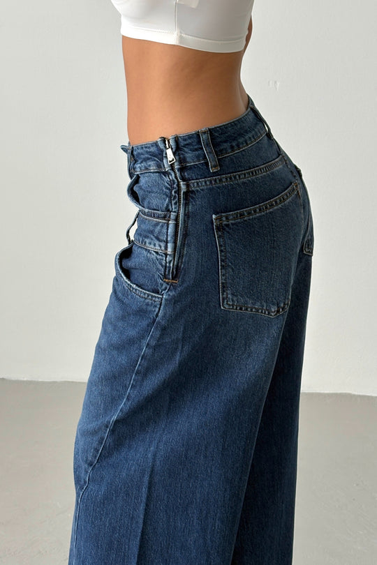 Routines Double Waist Detail Jeans - Blue 2013