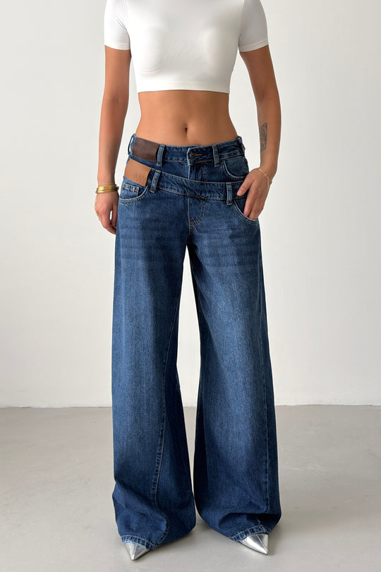 Routines Double Waist Detail Jeans - Blue 2013