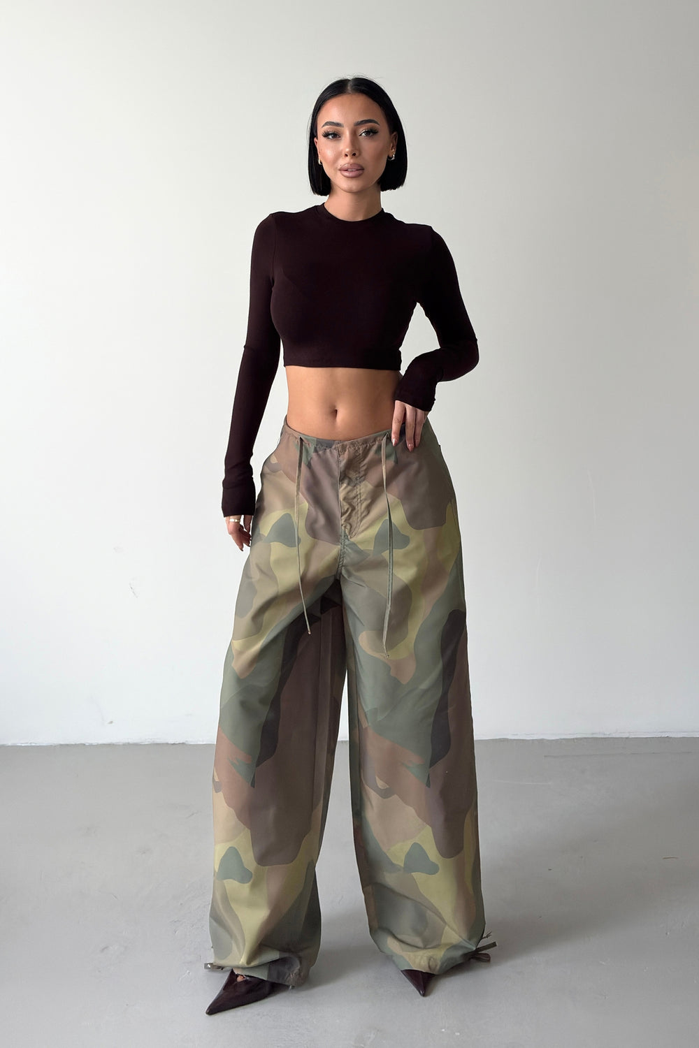 Routines Drawstring Camouflage Baggy Pants 19193