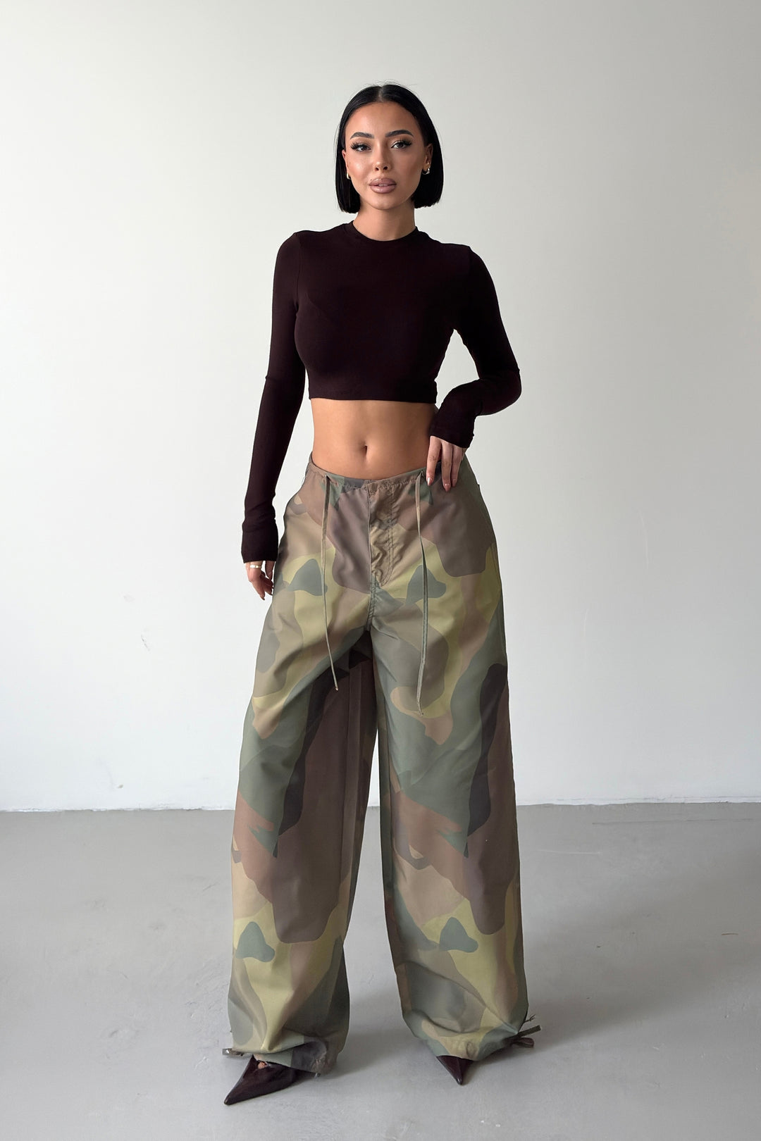 Routines Drawstring Camouflage Baggy Pants 19193