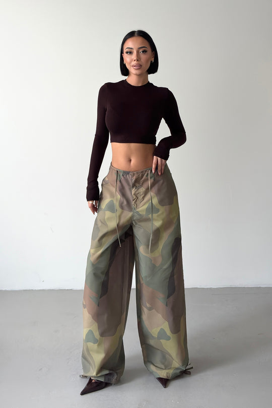 Routines Drawstring Camouflage Baggy Pants 19193