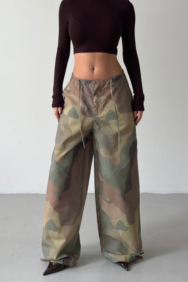 Routines Drawstring Camouflage Baggy Pants 19193