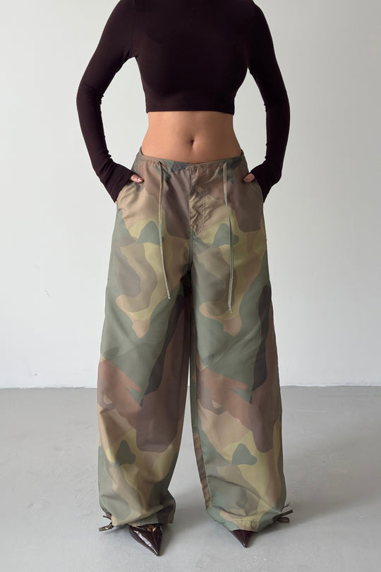 Routines Drawstring Camouflage Baggy Pants 19193