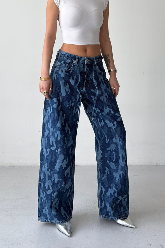 Routines Drawstring Camouflage Jeans 5595 - PETITE - ROUTINES