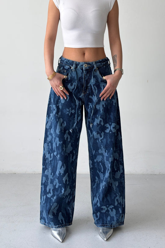 Routines Drawstring Camouflage Jeans 5595 - PETITE - ROUTINES