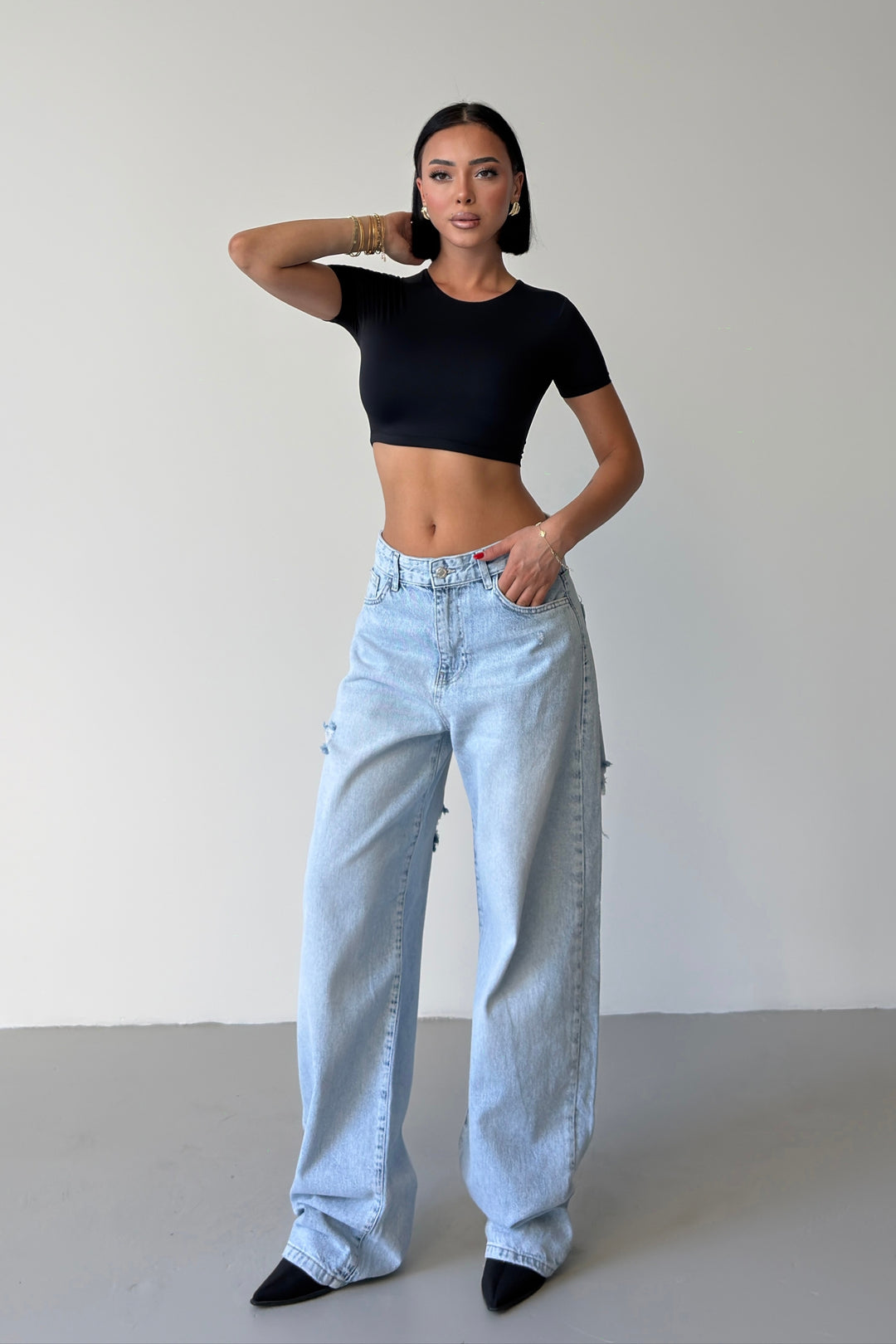 Routines Embroidery Back Ripped Jeans 5315 - ROUTINES