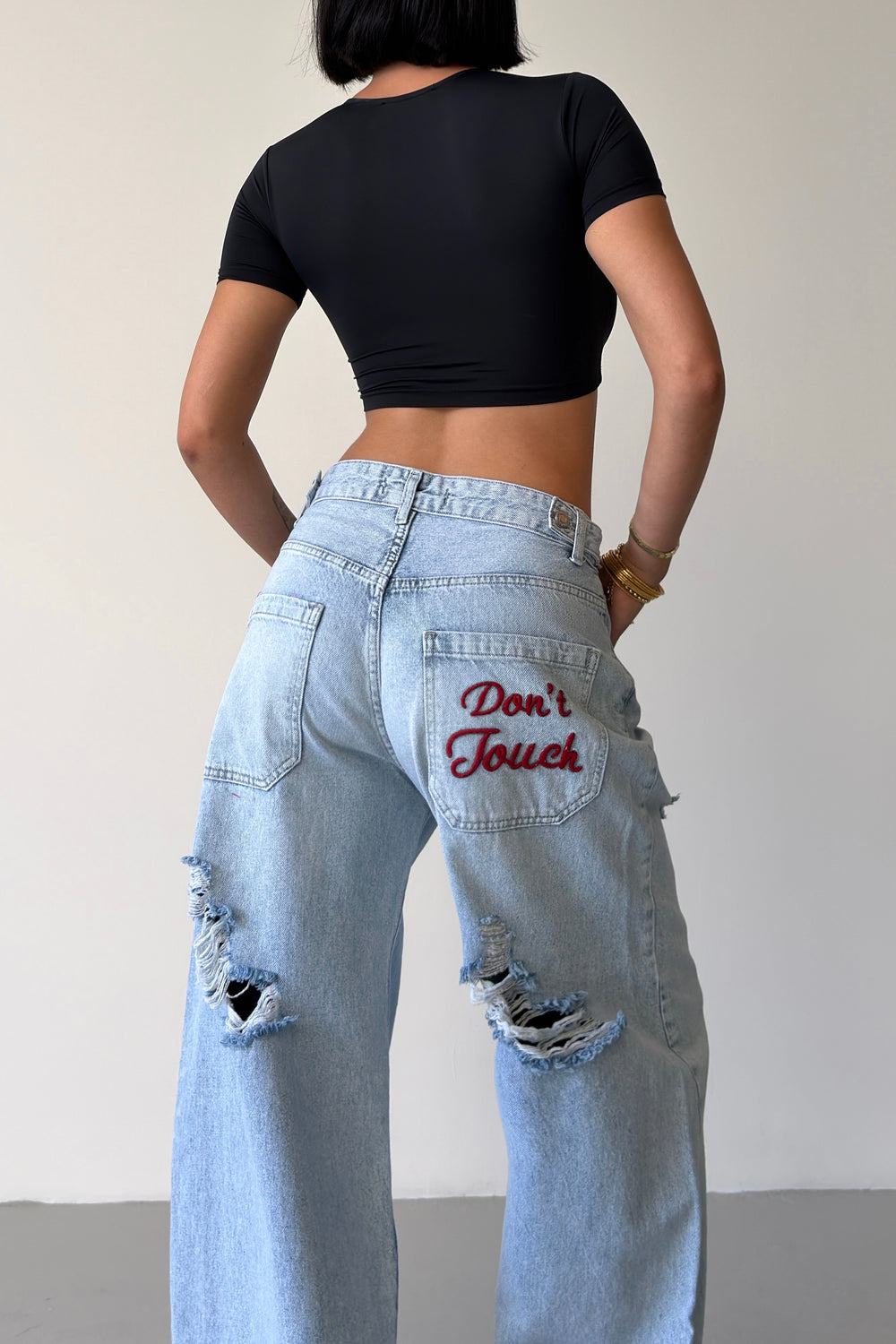 Routines Embroidery Back Ripped Jeans 5315 - ROUTINES
