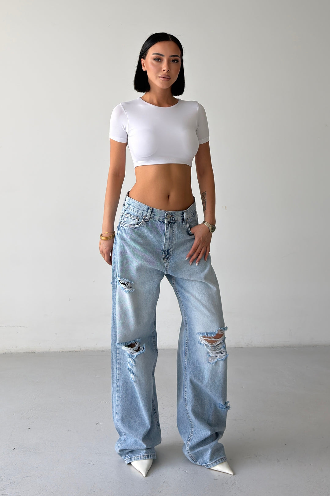 Routines Embroidery Detail Ripped Jeans 5118