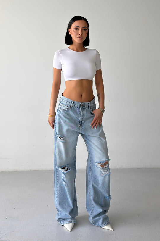 Routines Embroidery Detail Ripped Jeans 5118