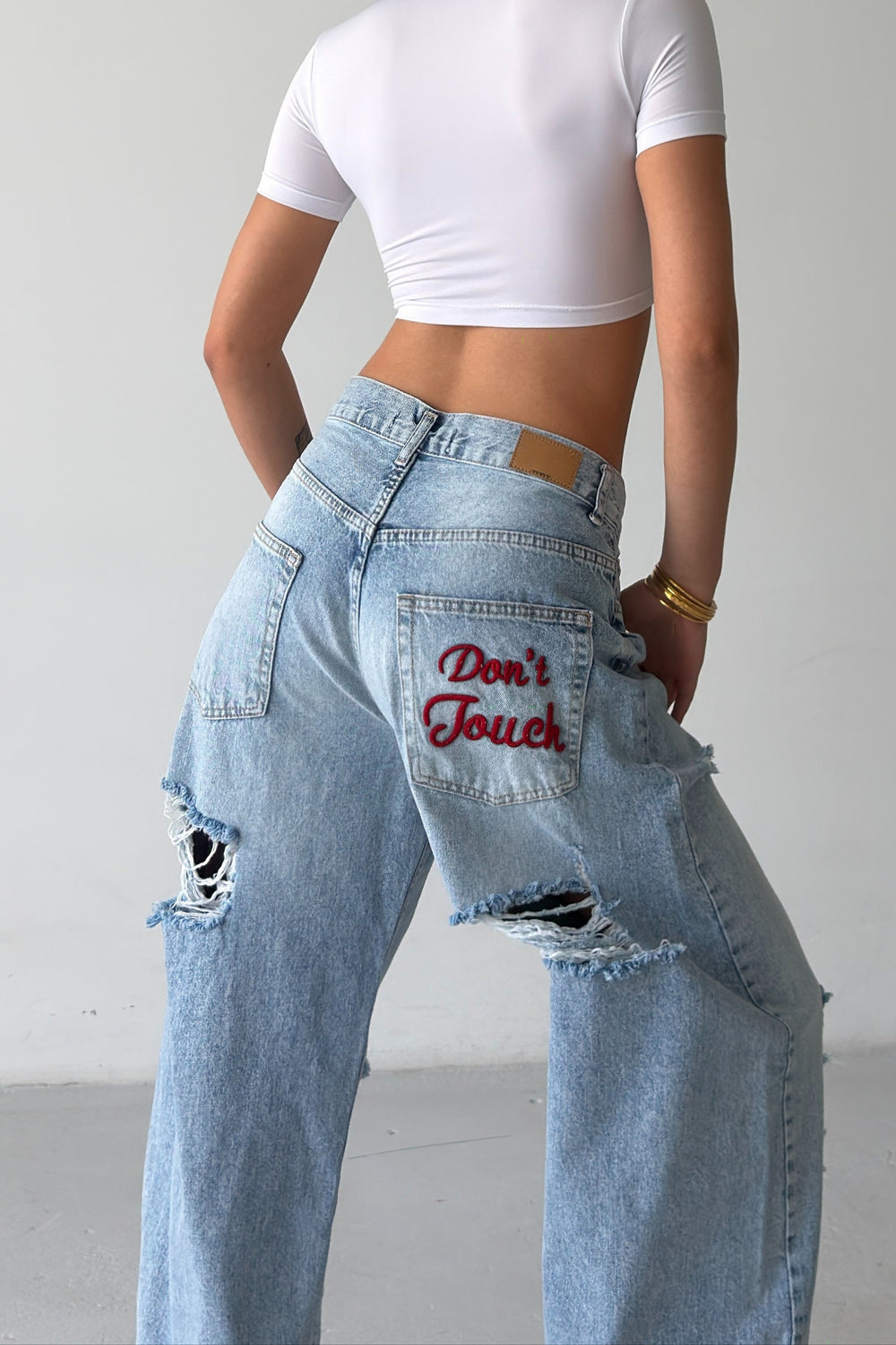 Routines Embroidery Detail Ripped Jeans 5118