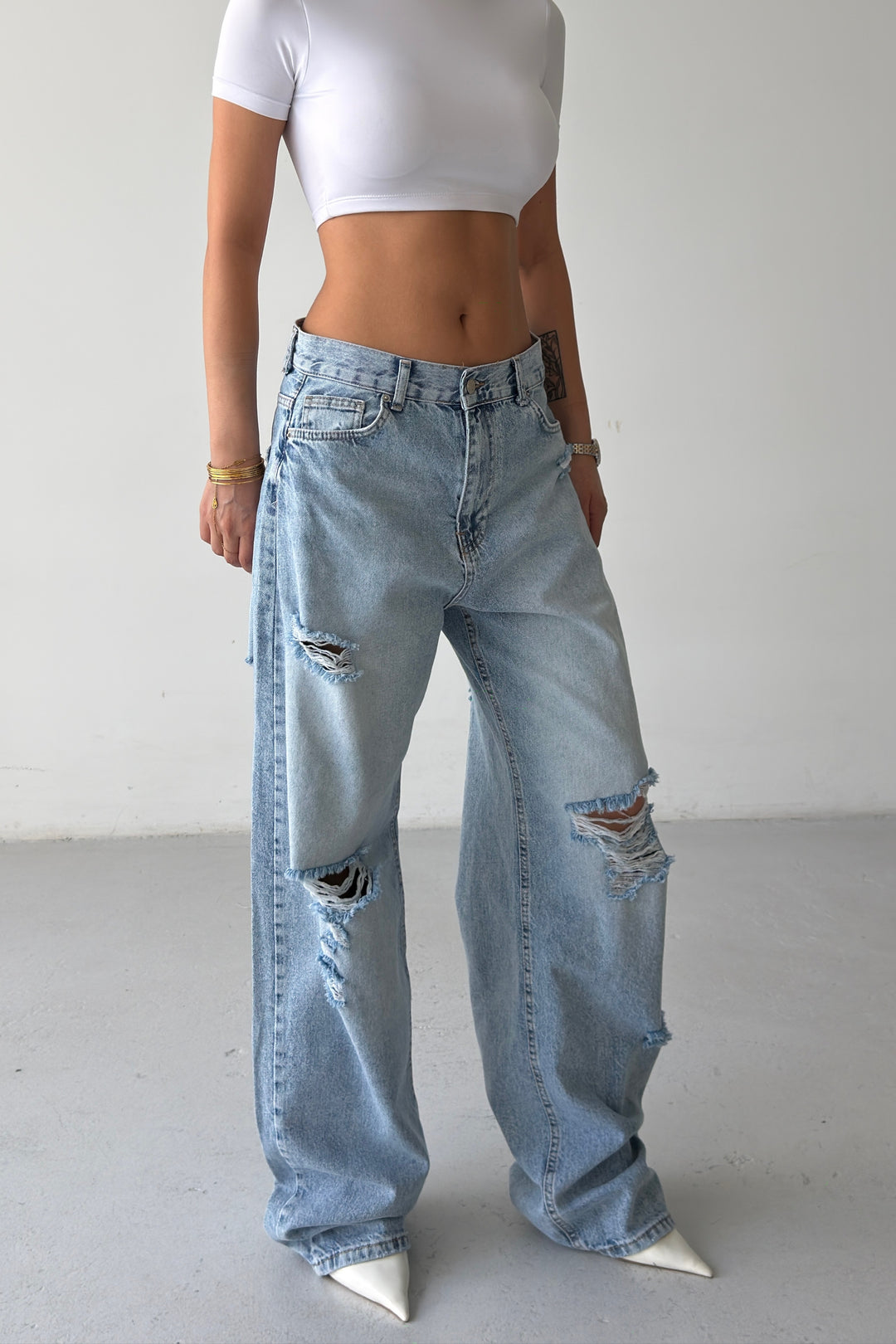 Routines Embroidery Detail Ripped Jeans 5118