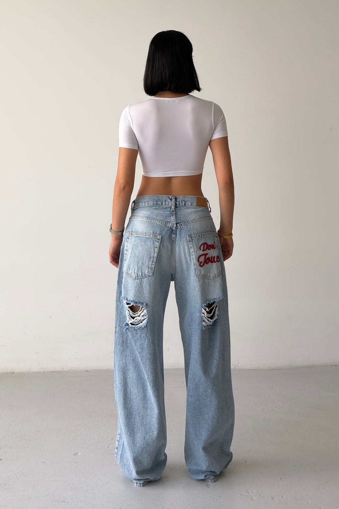 Routines Embroidery Detail Ripped Jeans 5118
