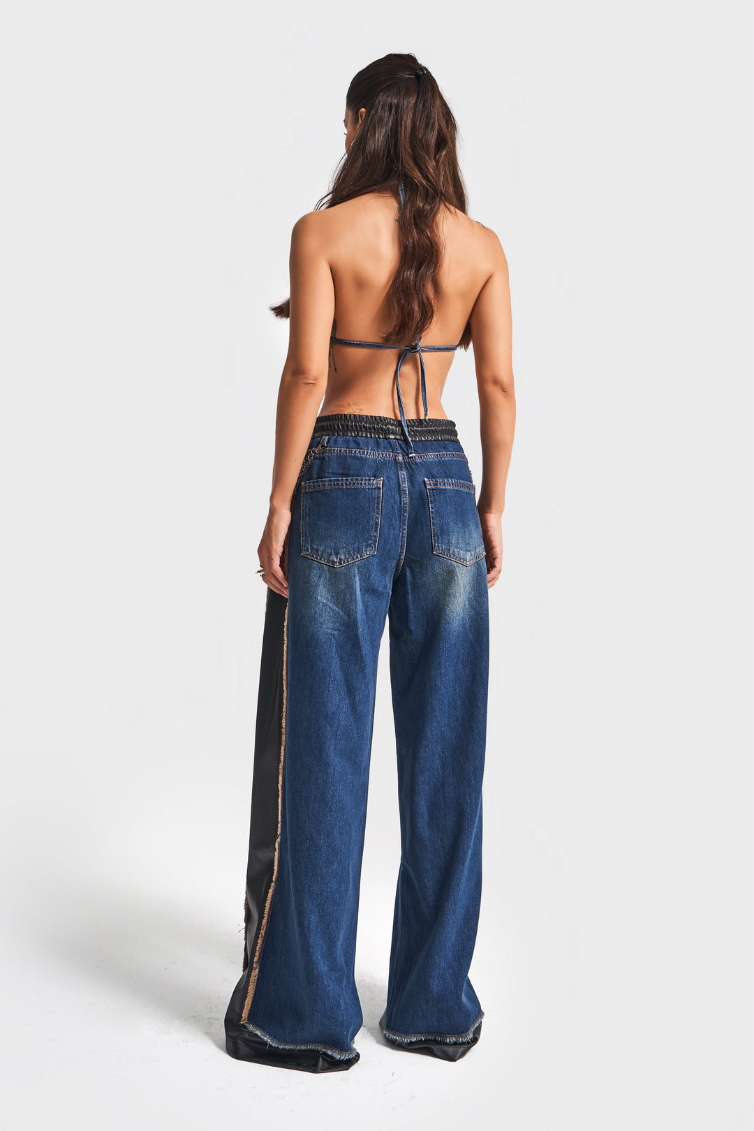 Routines Faux Leather Denim Pants 1704 - ROUTINES