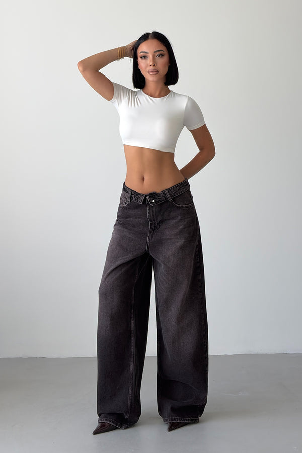 Routines Folded Waist Jeans - Vintage Brown 4545