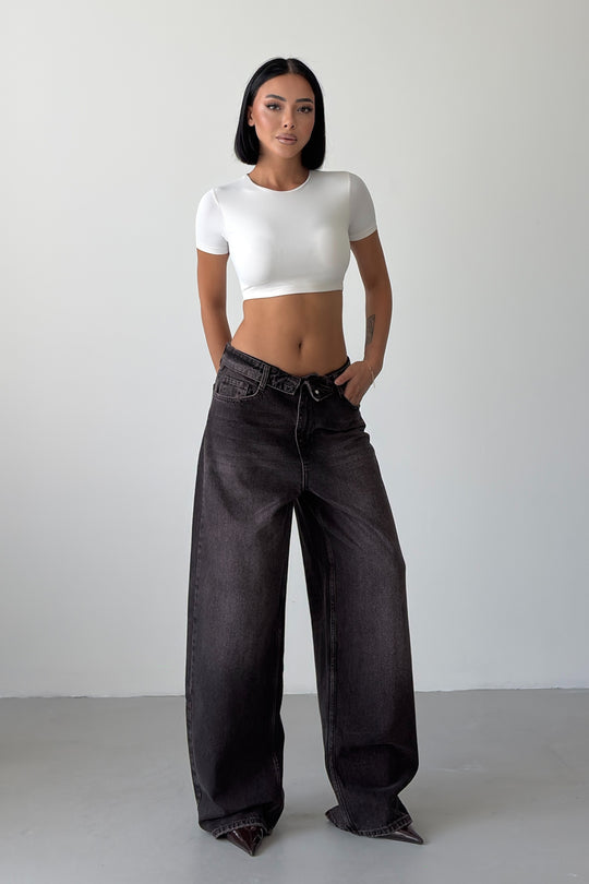 Routines Folded Waist Jeans - Vintage Brown 4545
