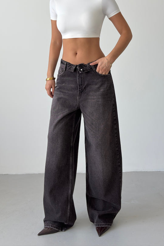 Routines Folded Waist Jeans - Vintage Brown 4545