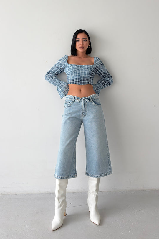 Routines Folded Waist Jorts - Light Blue 4556