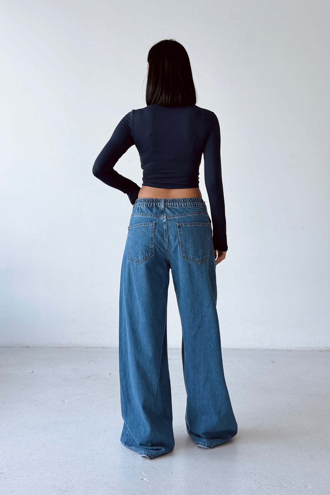 Routines Folded Waist Two Tone Jeans 1930