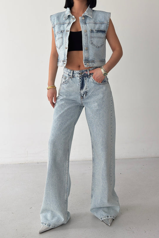 Routines Glitter Two Piece Denim Set 6067