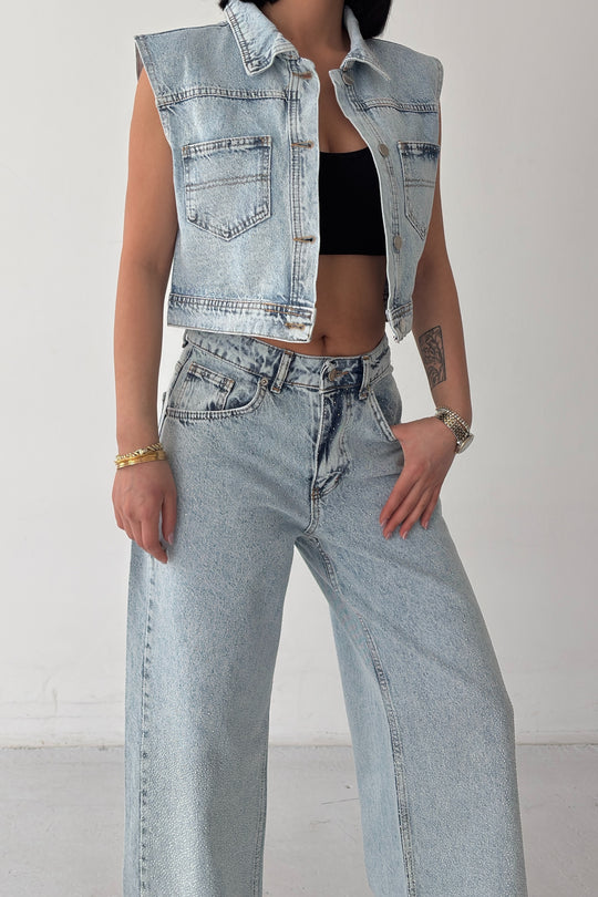 Routines Glitter Two Piece Denim Set 6067