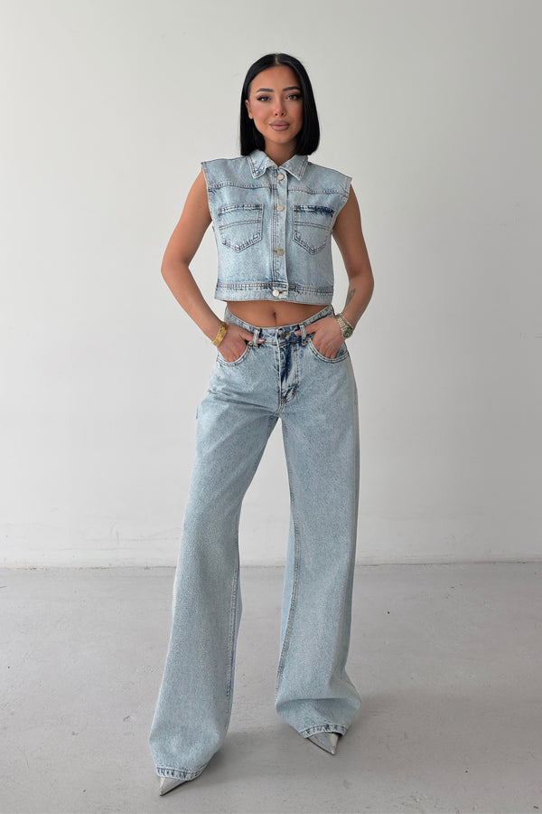 Routines Glitter Two Piece Denim Set 6067
