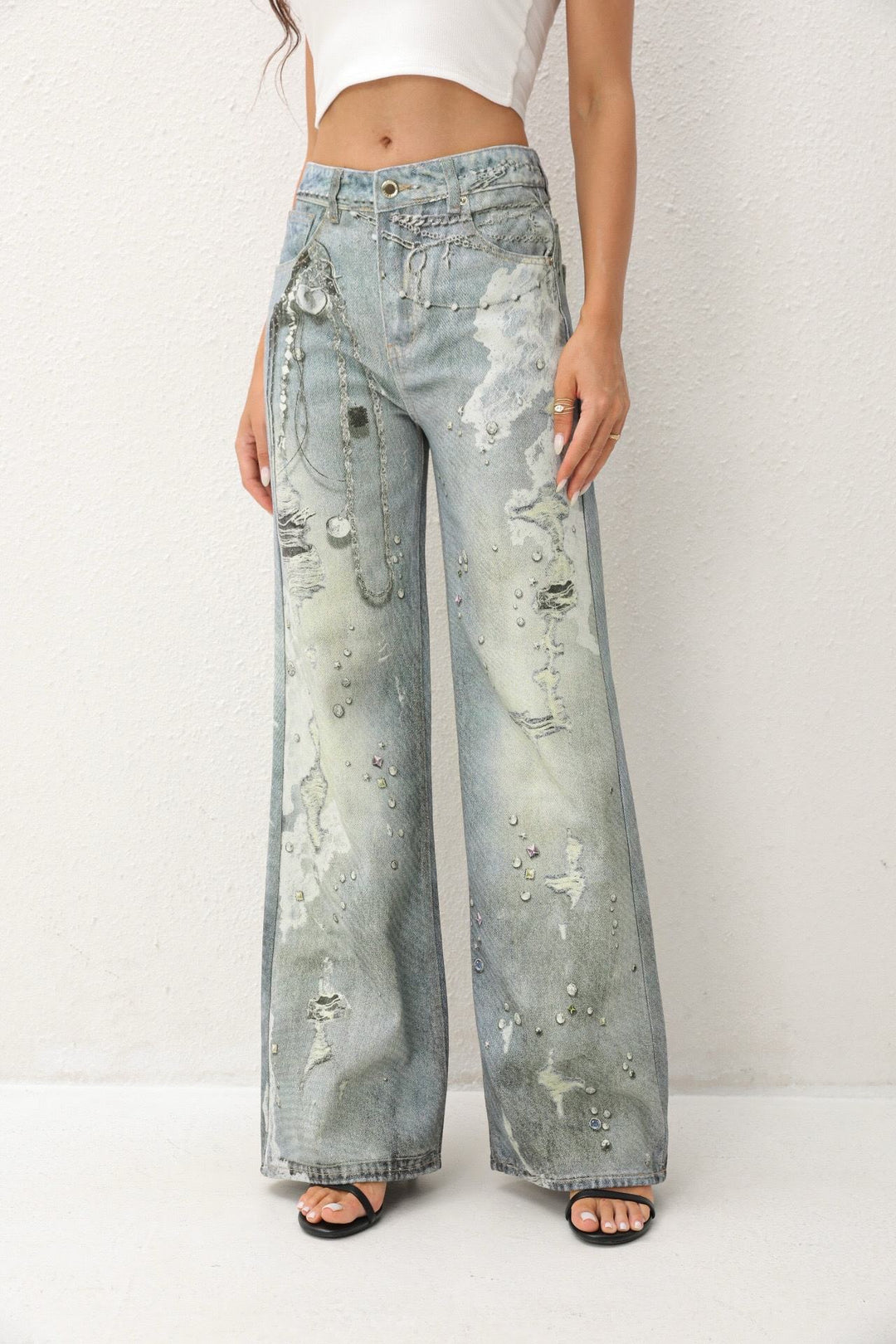 Routines Graffiti Straight Leg Jeans 3558 Jeans Routines Fashion