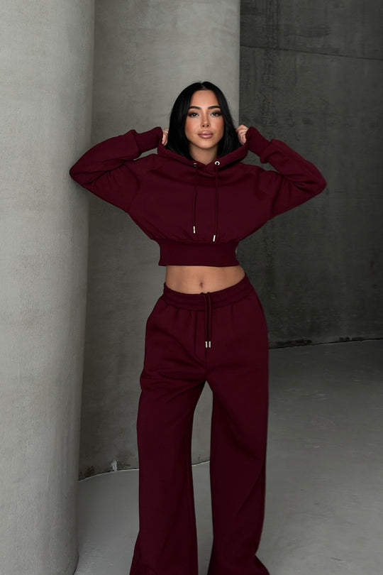 Routines Hooded Tracksuit - Burgundy 3948 - ROUTINES