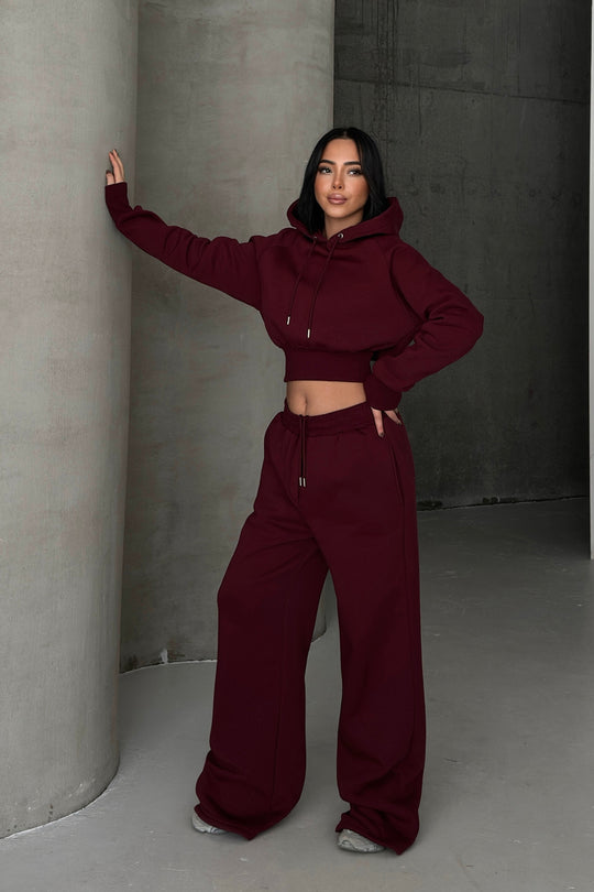 Routines Hooded Tracksuit - Burgundy 3948 - ROUTINES
