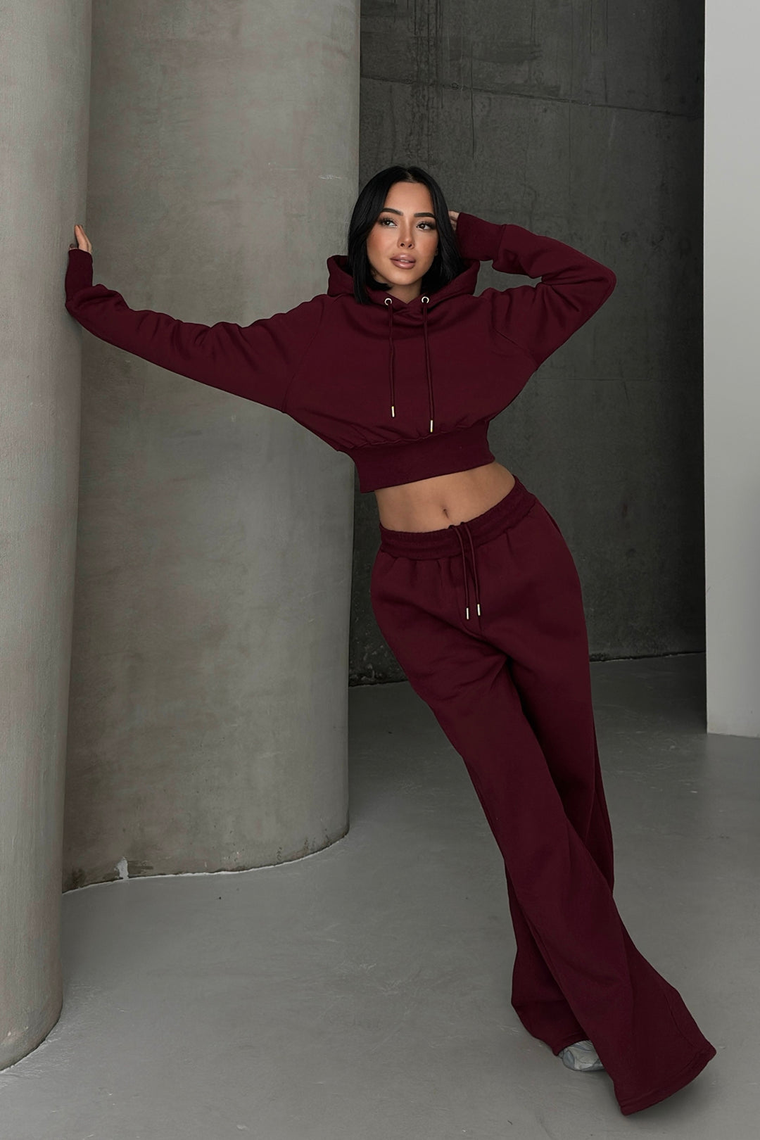 Routines Hooded Tracksuit - Burgundy 3948 - ROUTINES