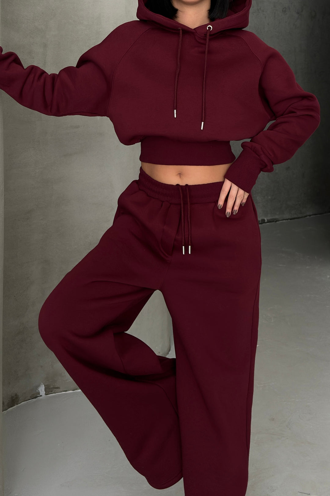 Routines Hooded Tracksuit - Burgundy 3948 - ROUTINES