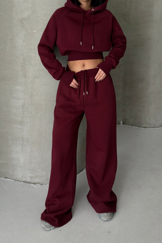 Routines Hooded Tracksuit - Burgundy 3948 - ROUTINES