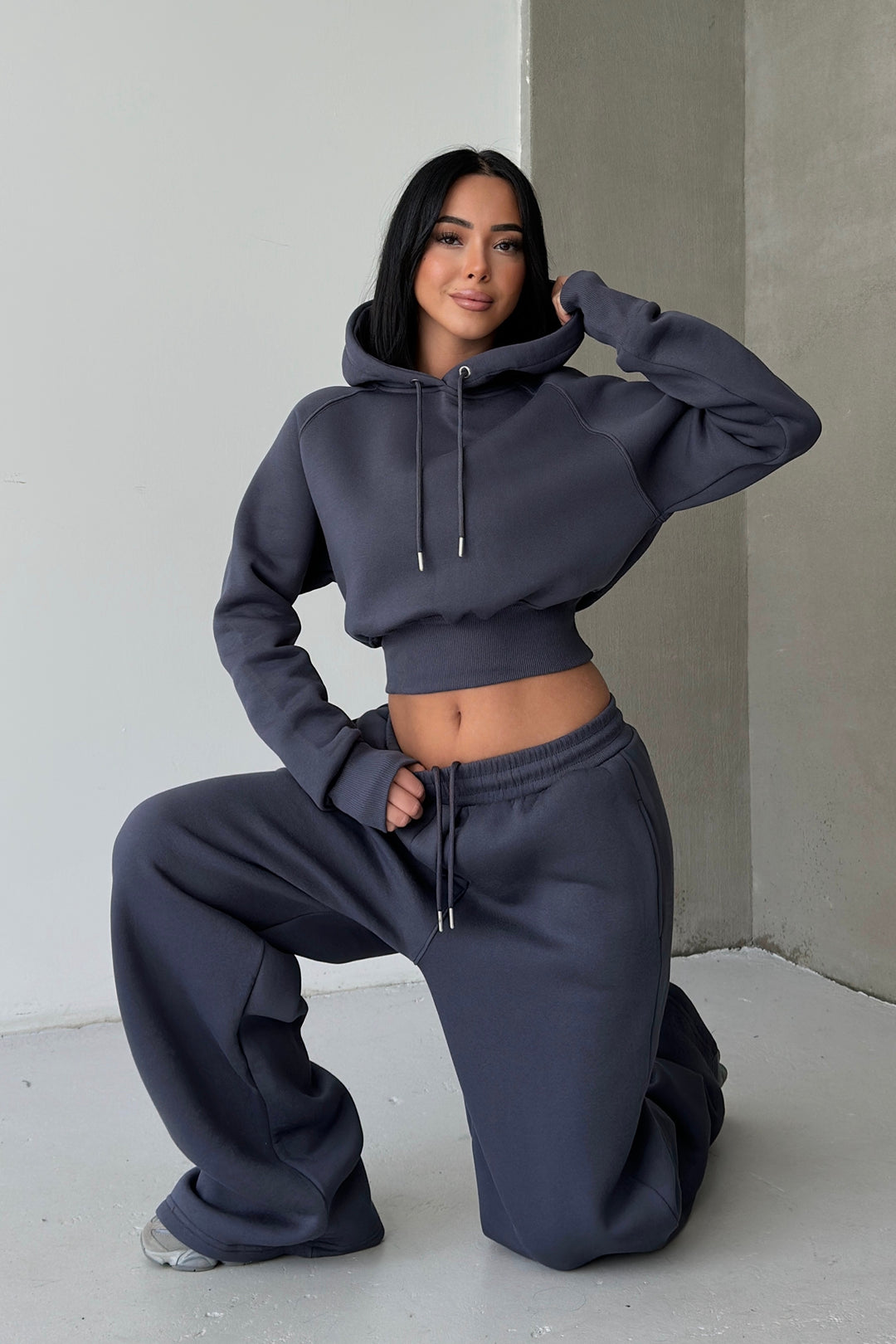Routines Hooded Tracksuit - Charcoal 3704 - ROUTINES