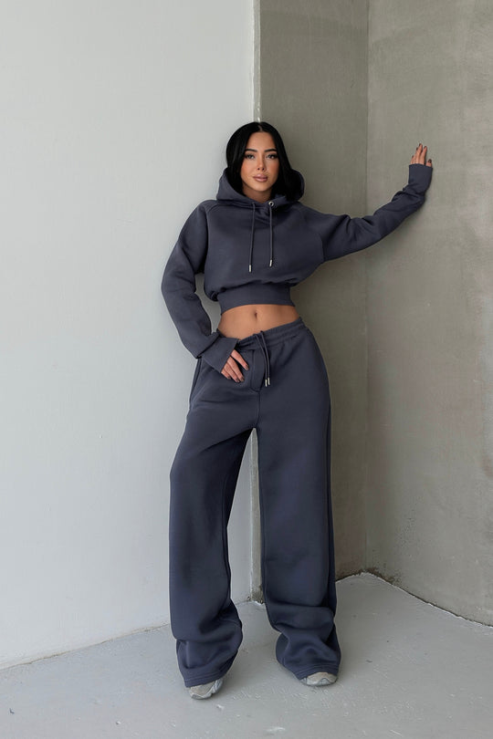 Routines Hooded Tracksuit - Charcoal 3704 - ROUTINES