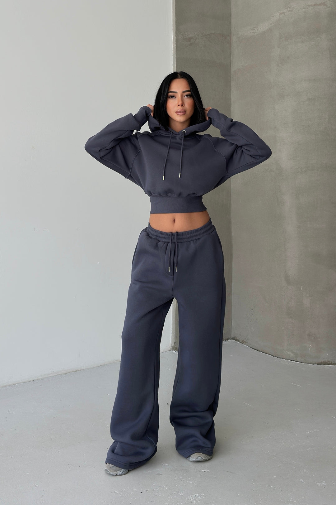 Routines Hooded Tracksuit - Charcoal 3704 - ROUTINES