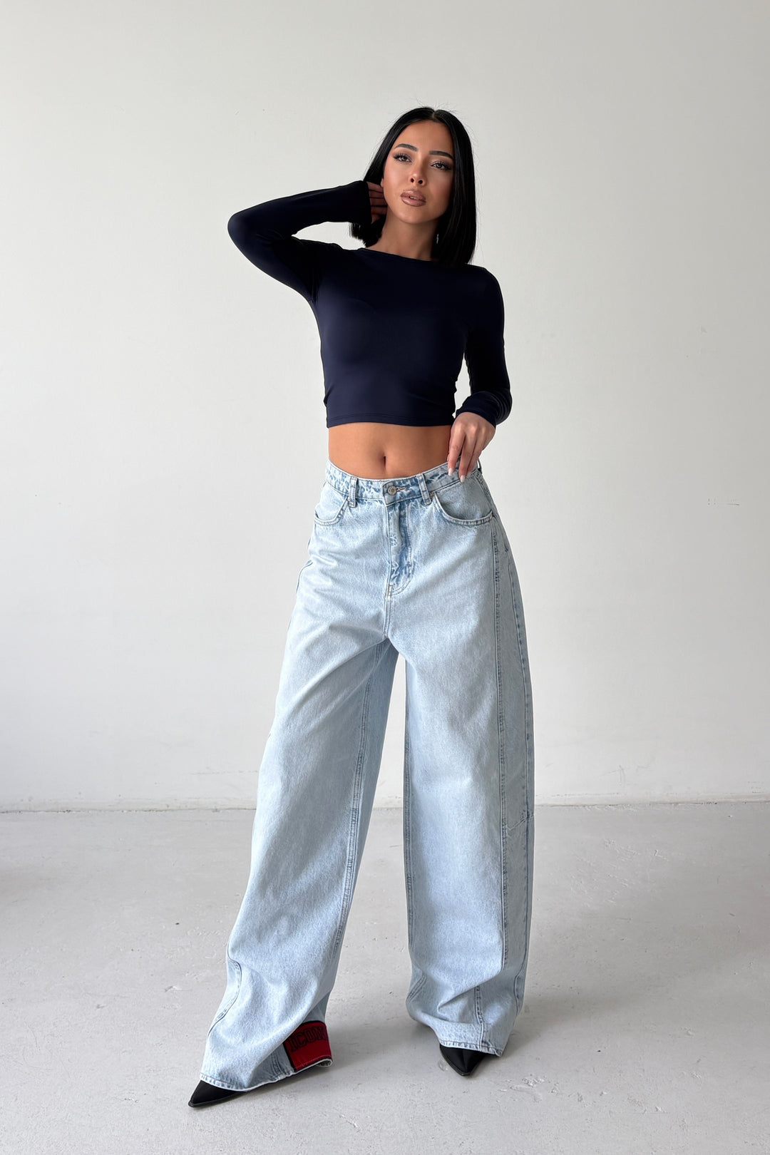 Routines ICONIC Detail Baggy Jeans - Light Blue 4670