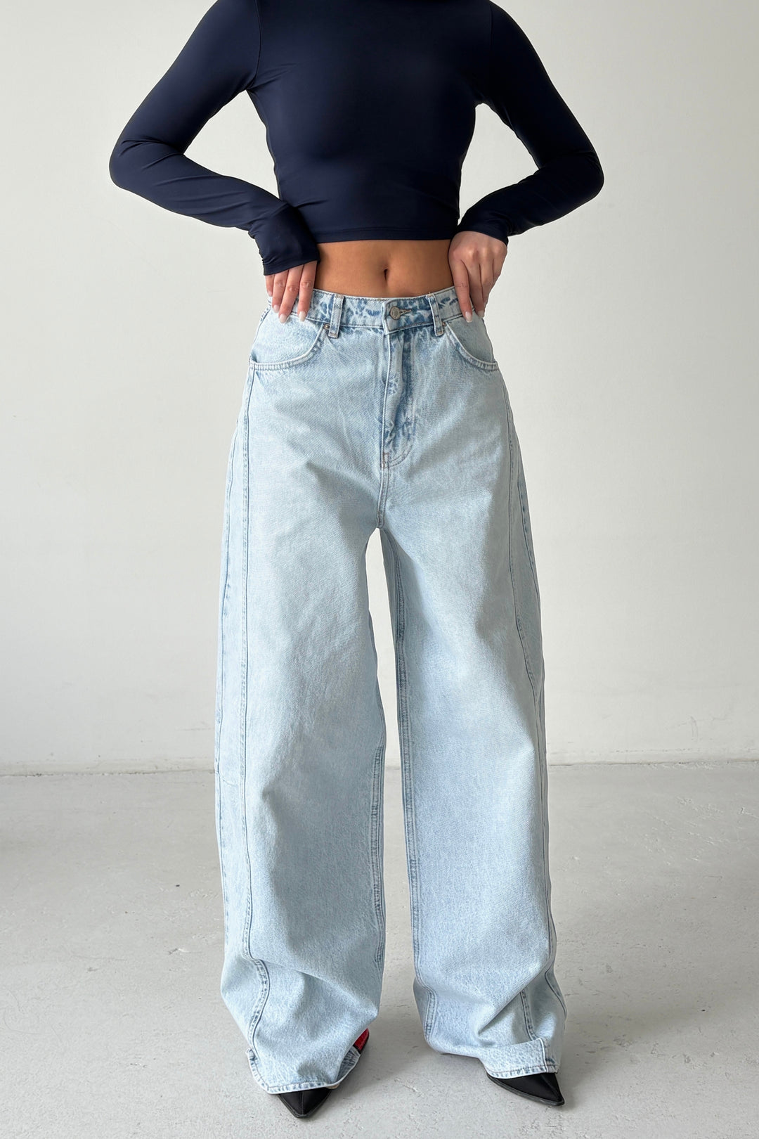Routines ICONIC Detail Baggy Jeans - Light Blue 4670