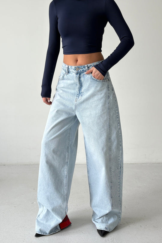 Routines ICONIC Detail Baggy Jeans - Light Blue 4670