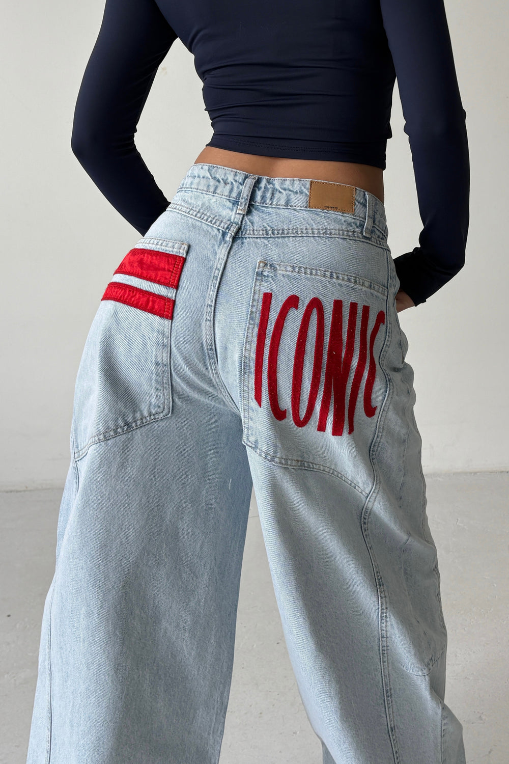 Routines ICONIC Detail Baggy Jeans - Light Blue 4670