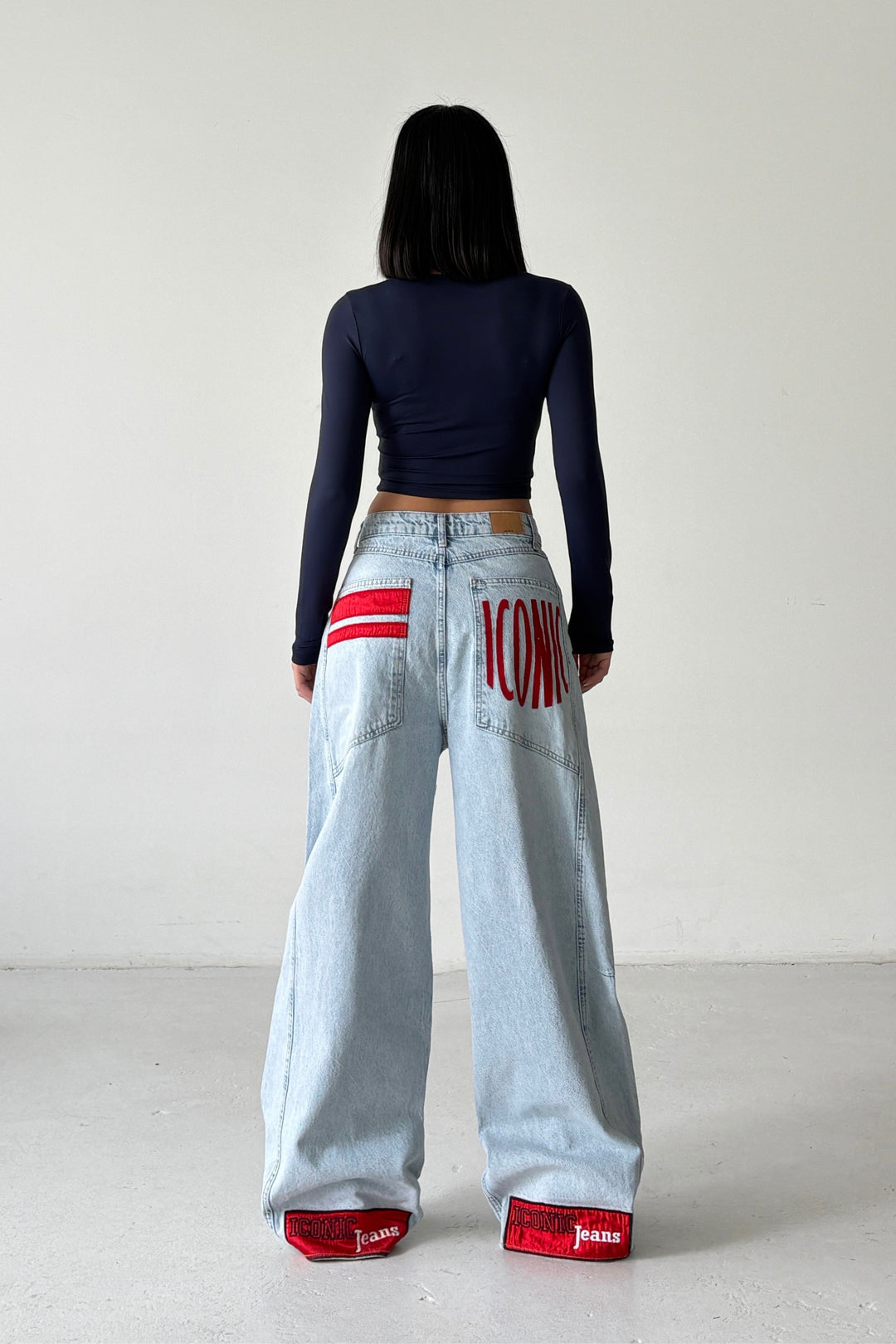 Routines ICONIC Detail Baggy Jeans - Light Blue 4670