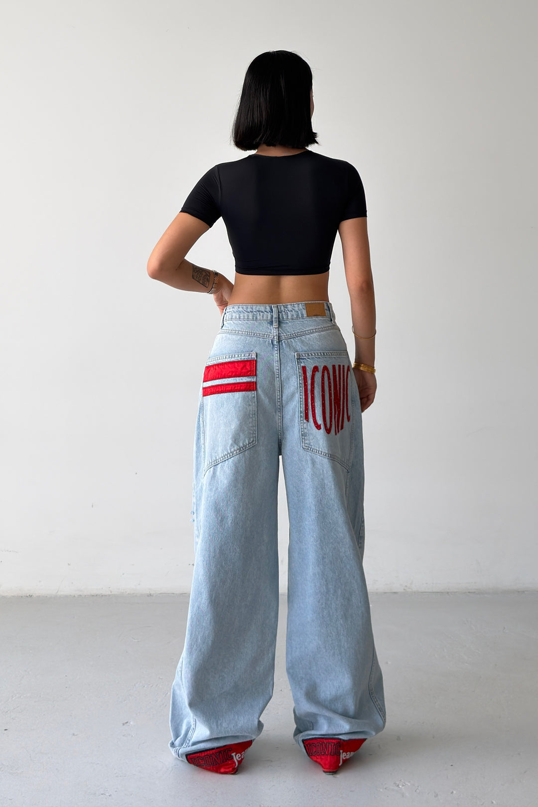 Routines ICONIC Ripped Baggy Jeans - Light Blue 4670