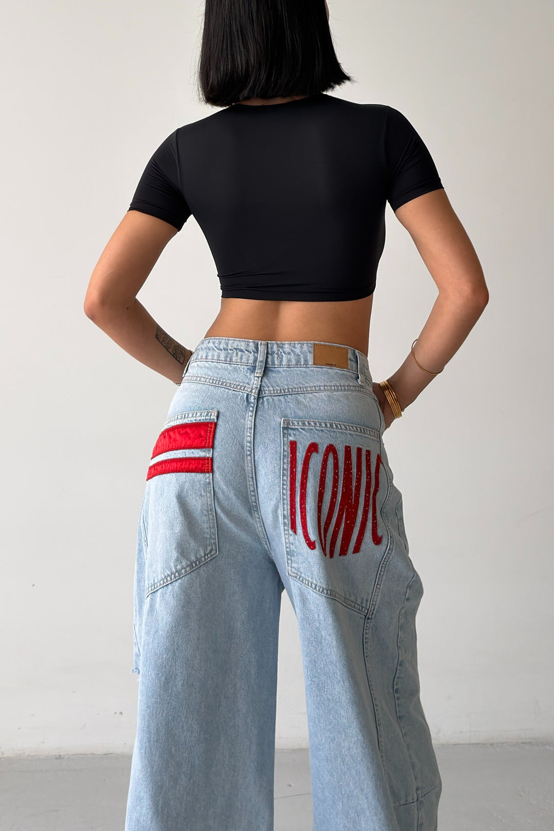 Routines ICONIC Ripped Baggy Jeans - Light Blue 4670