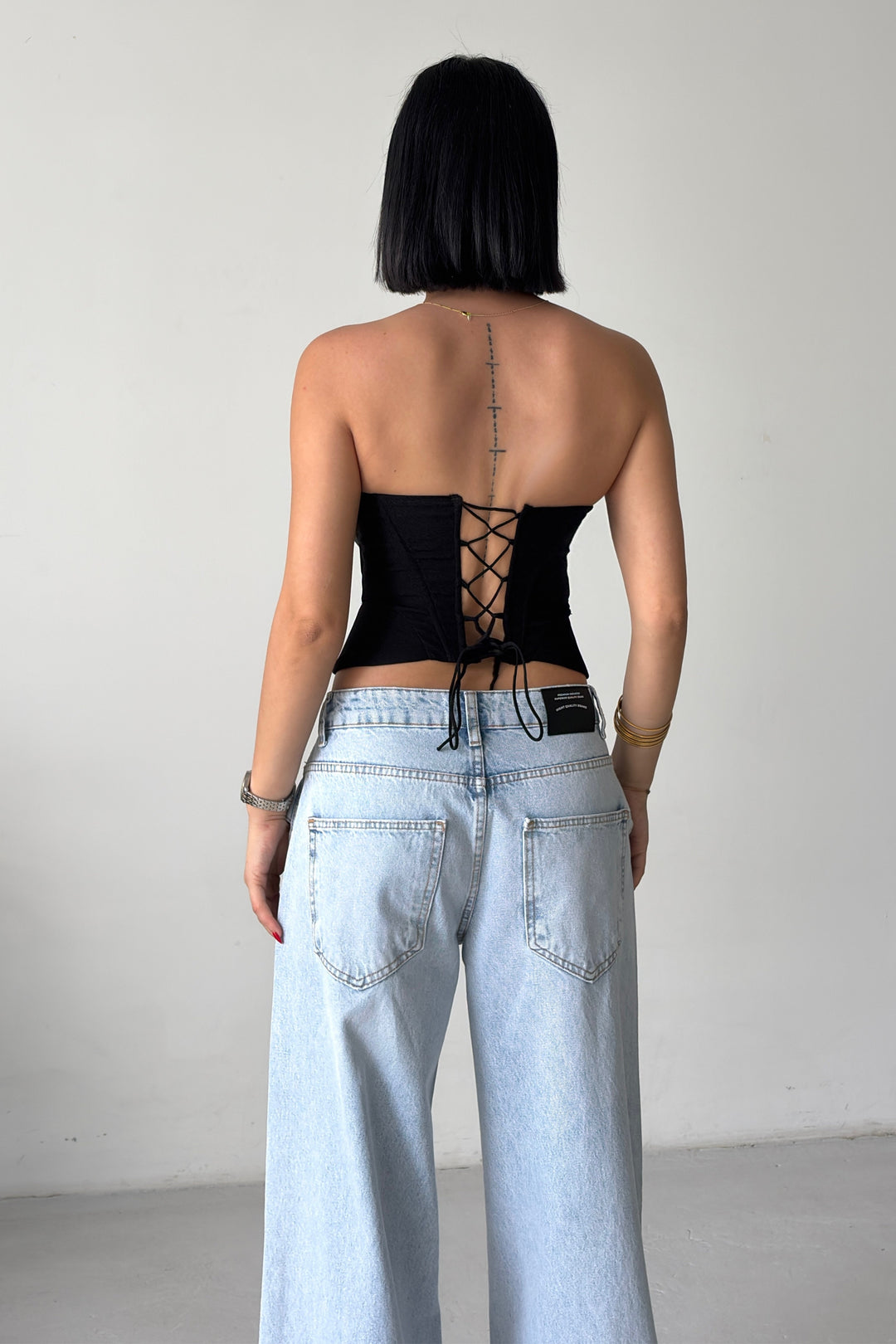 Routines Lace-up Corset Top - Black 2818