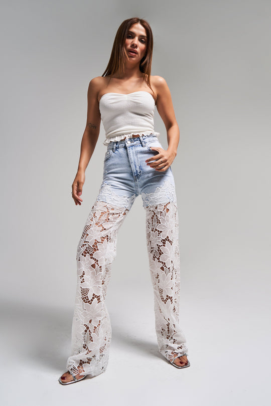 Routines Lace Straight Leg Jeans 4072 - ROUTINES