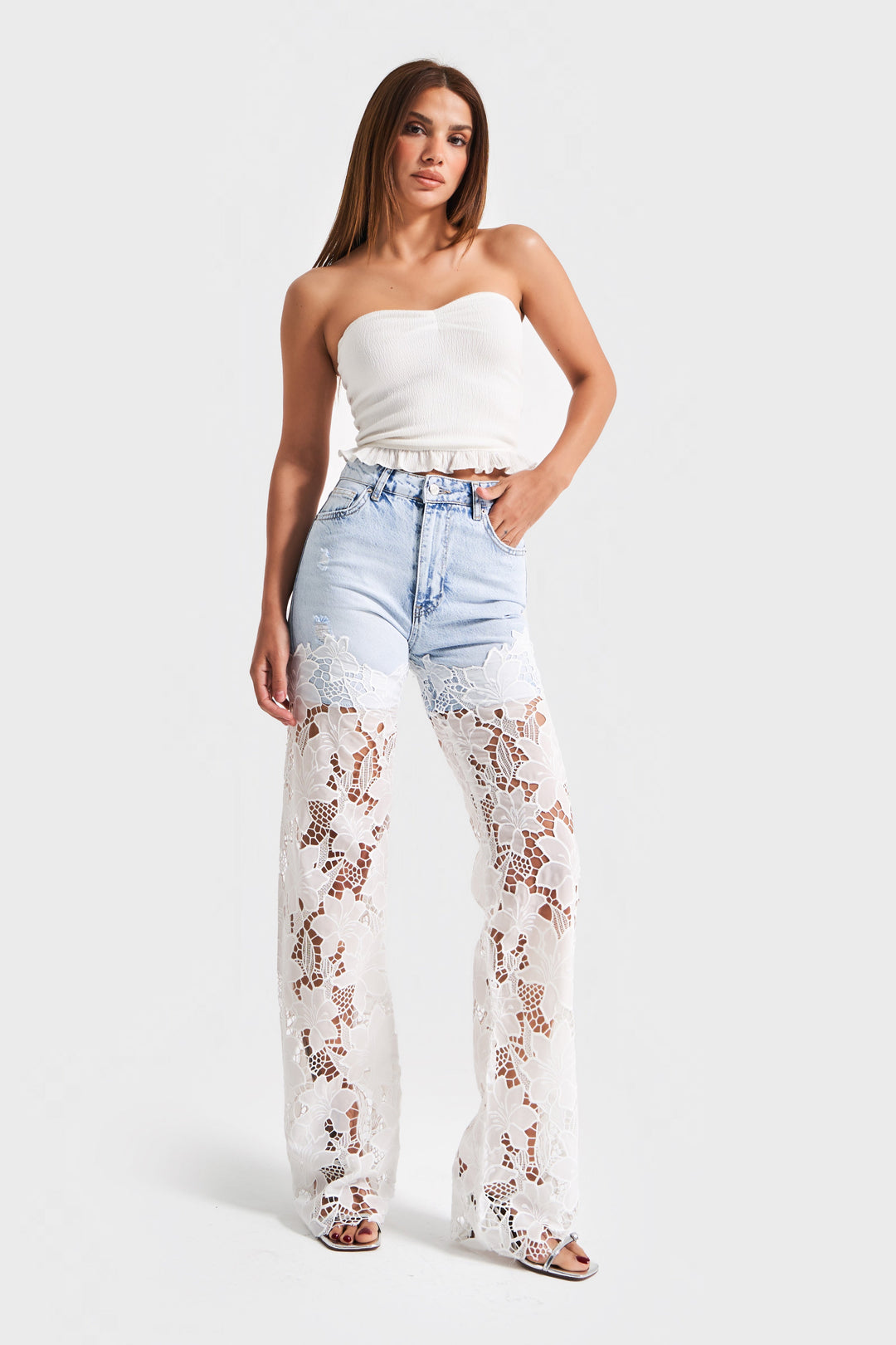 Routines Lace Straight Leg Jeans 4072 - ROUTINES