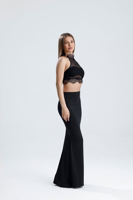 Routines Lace Two Piece Skirt Set - Black 2547 - ROUTINES