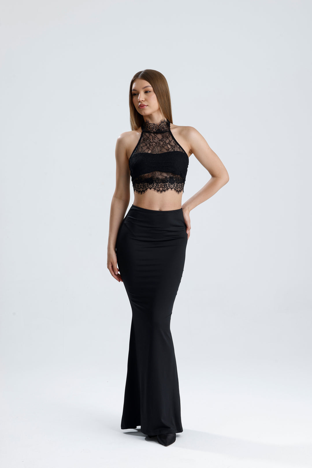 Routines Lace Two Piece Skirt Set - Black 2547 - ROUTINES