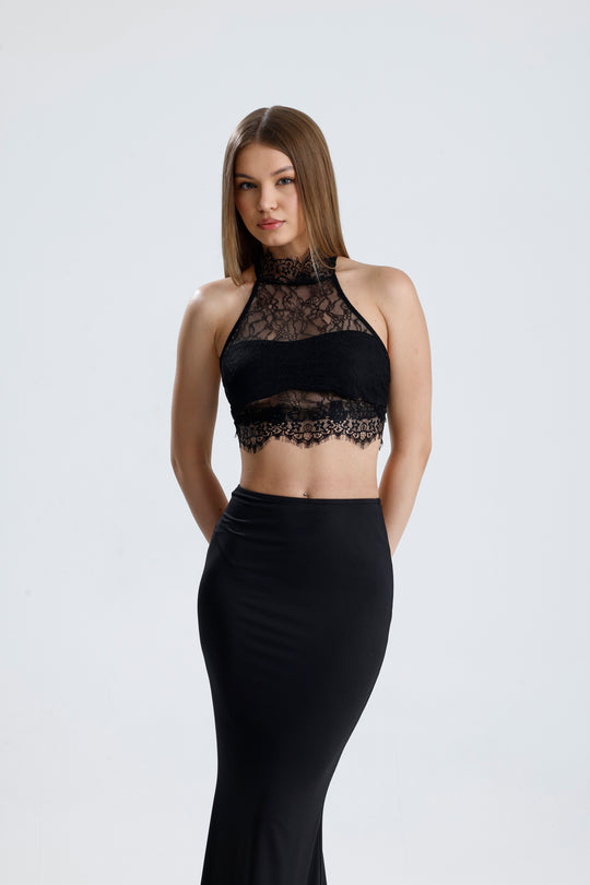 Routines Lace Two Piece Skirt Set - Black 2547 - ROUTINES