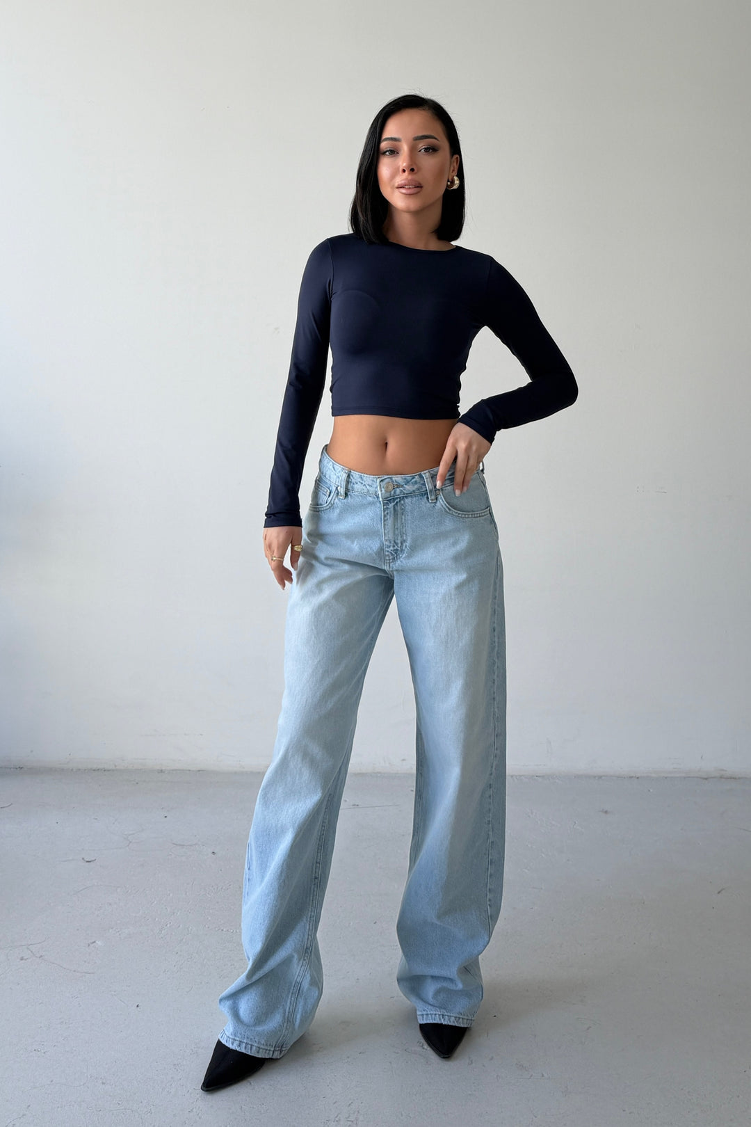 Routines Mid-waist Seam Detail Jeans 4738