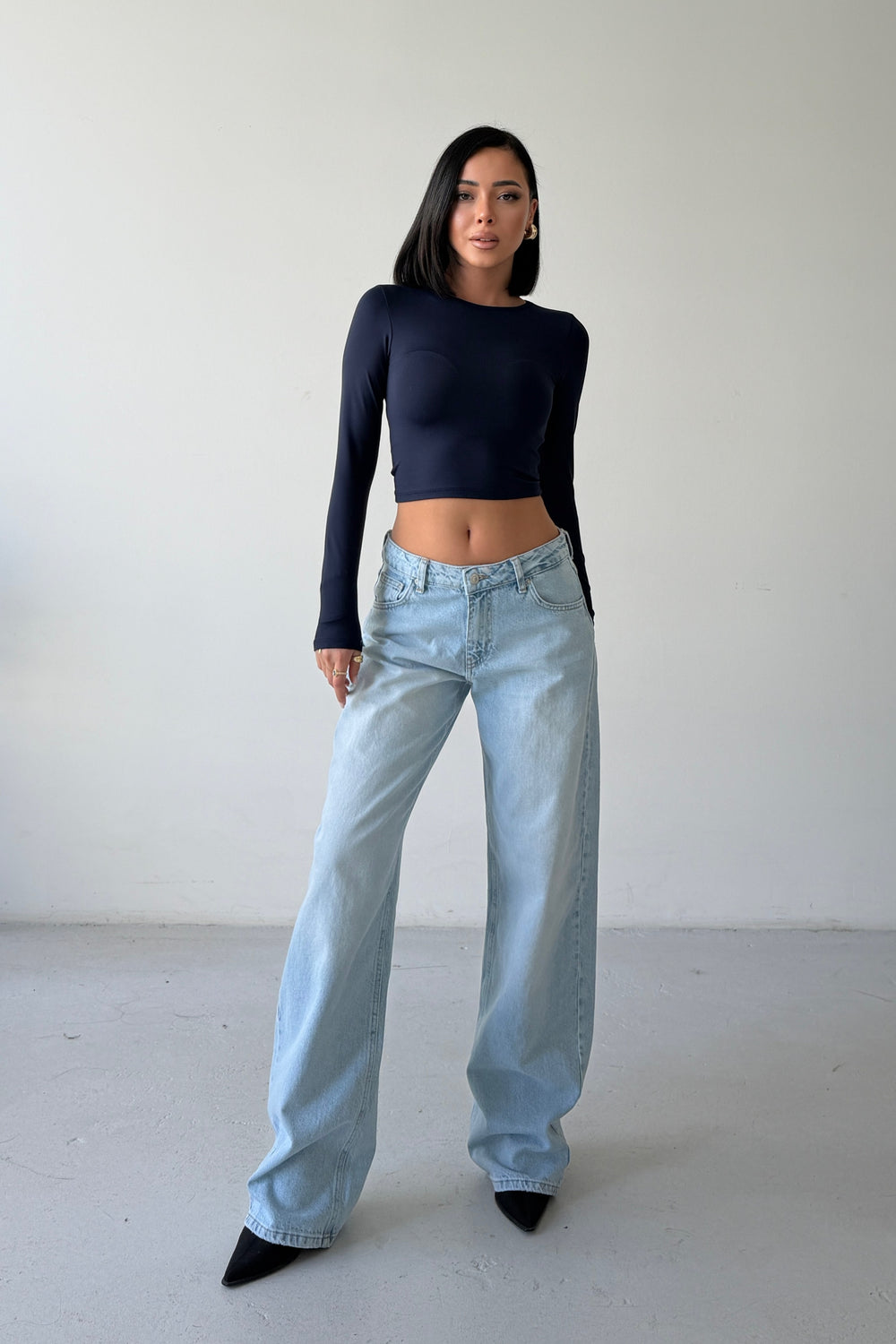 Routines Mid-waist Seam Detail Jeans 4738